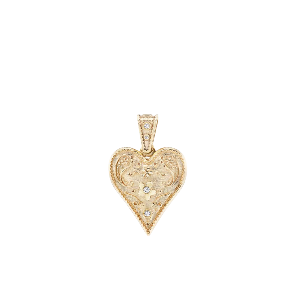 Small Southwestern Heart Charm