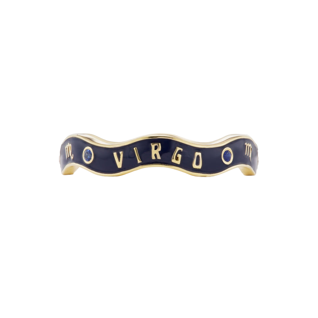 Virgo Zodiac Enamel Wave Band III