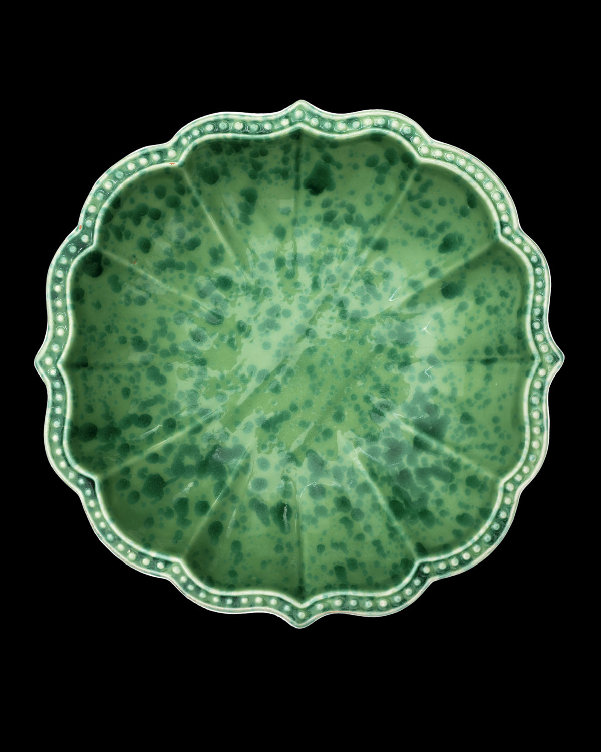 Speckled Serving Bowl in Green