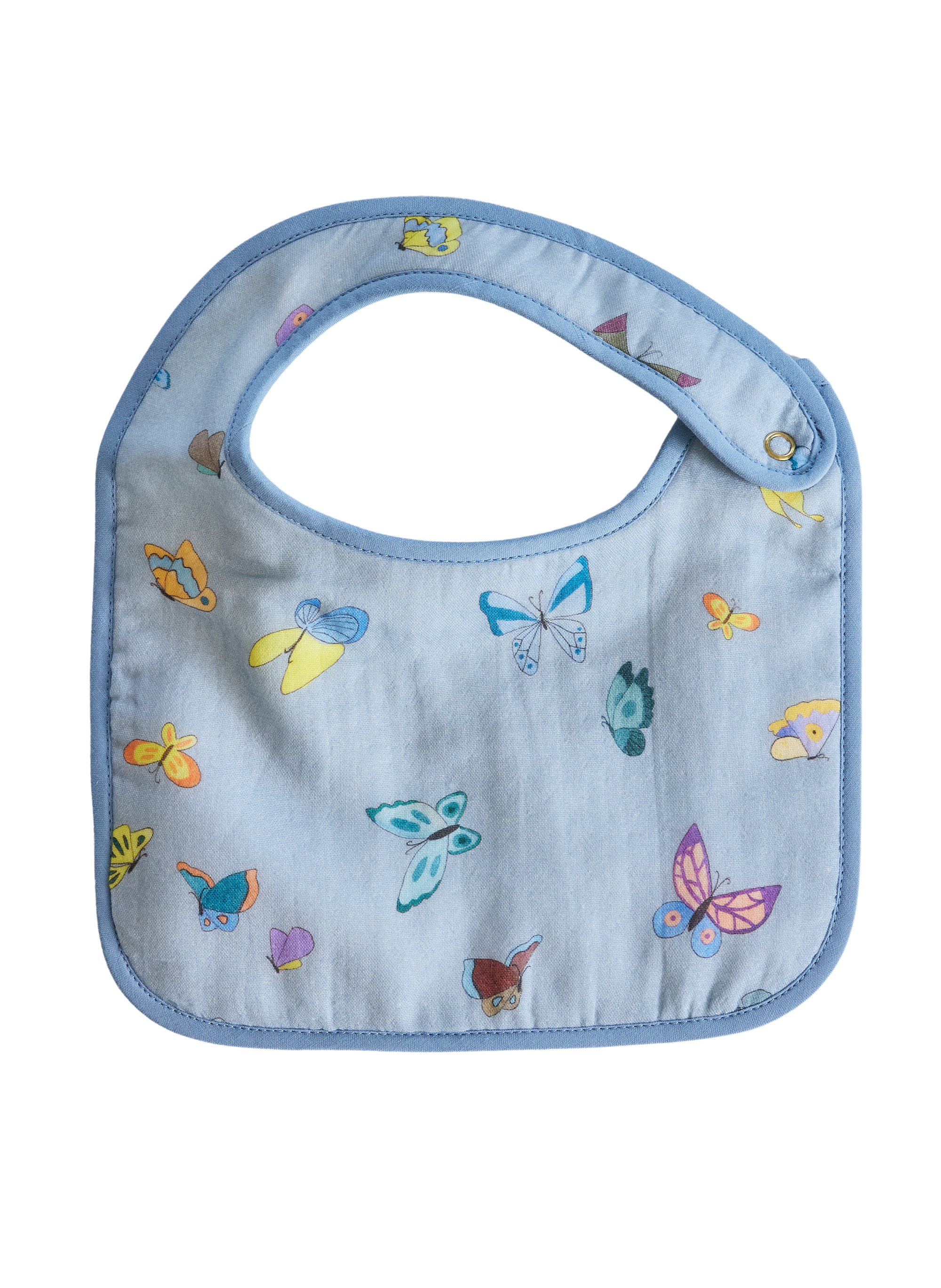 Blue Madame Butterfly Bib