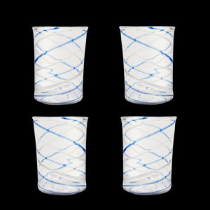 Blue Swirl Tumbler, Set of Four