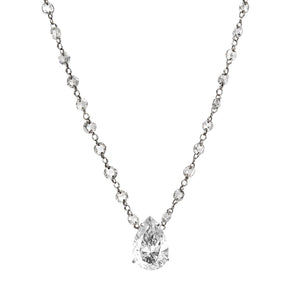 Fantasia Diamond Solitaire Pendant Necklace - High Jewelry - RUCHI New York