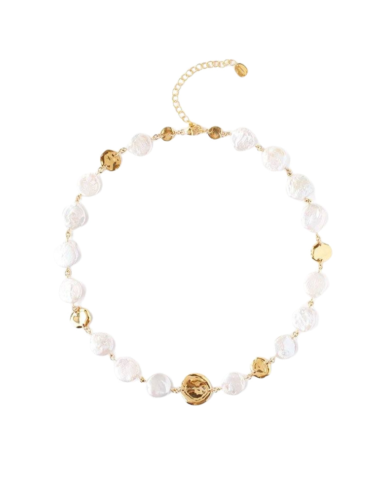 White Keshi Pearl Necklace