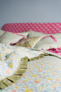 Fitted Sheet made with Liberty Fabric BETSY SAGE - Coco & Wolf