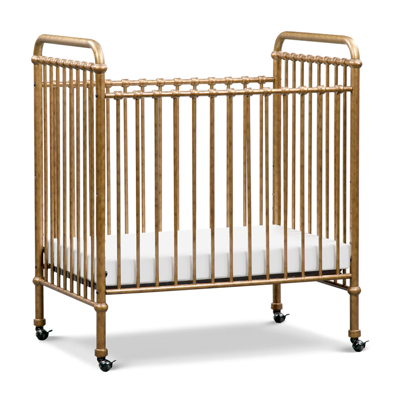 Abigail 3-in-1 Convertible Mini Crib in Vintage Gold
