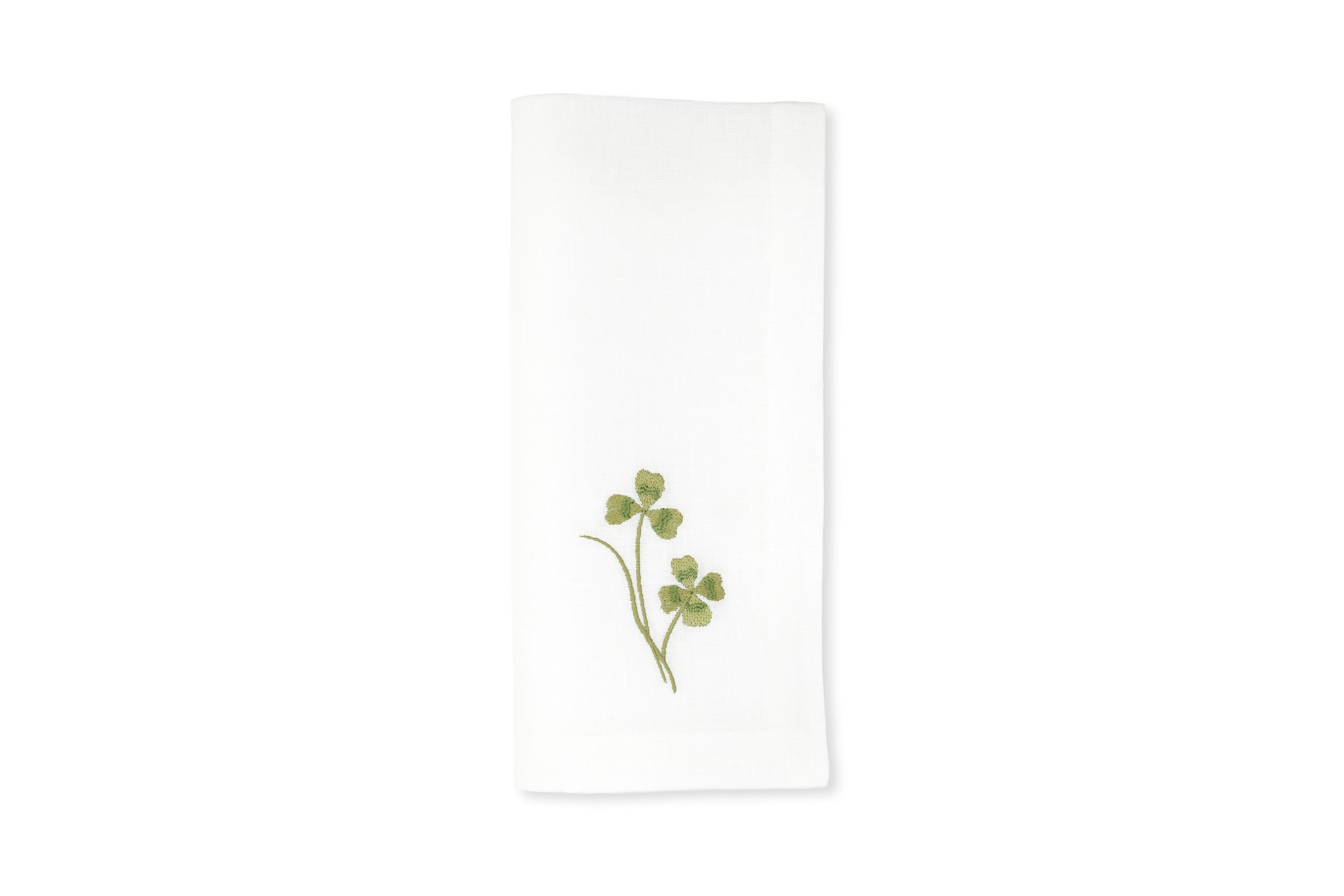 Four Leaf Clover Napkin in Light Green, Set of 2