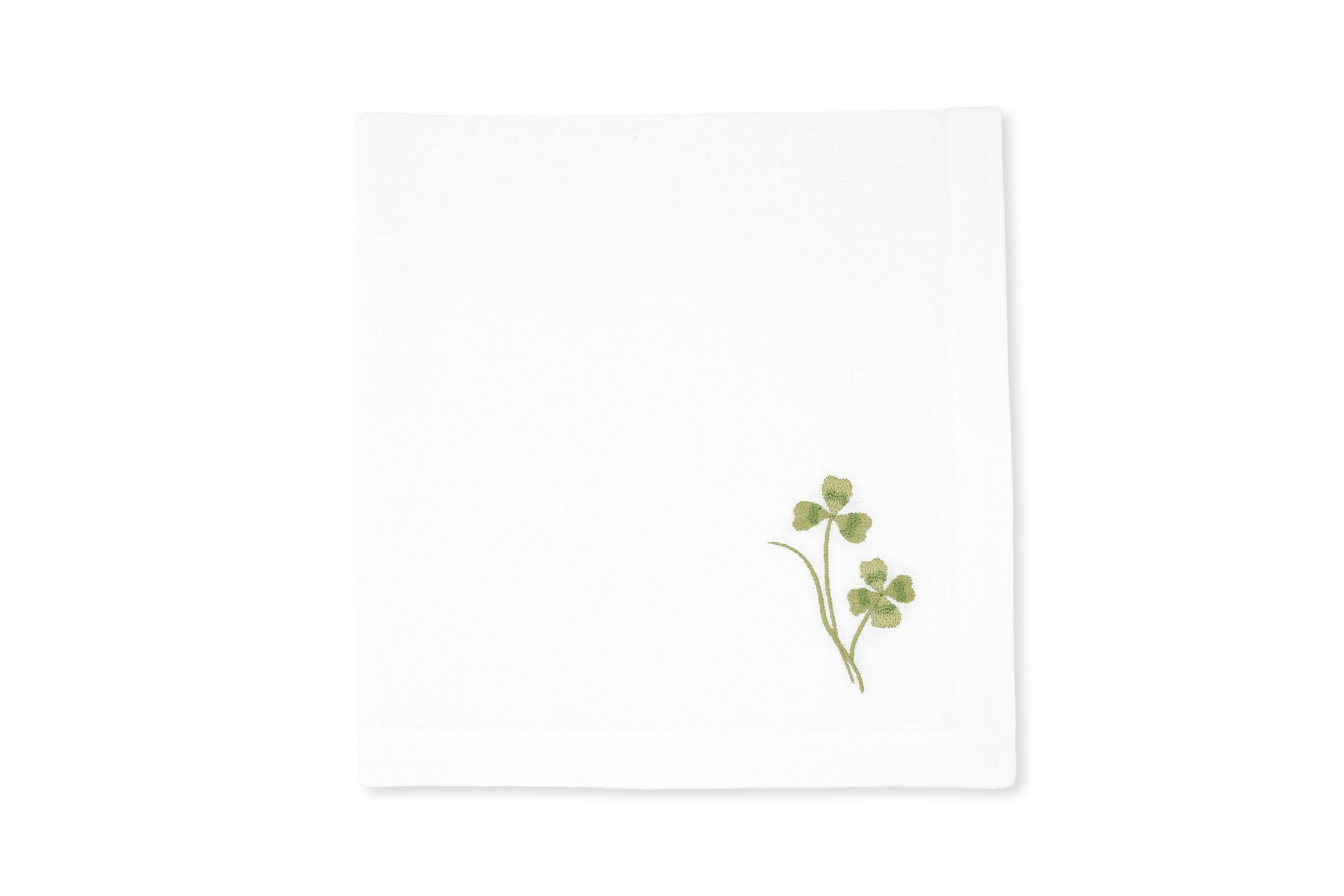 Four Leaf Clover Napkin in Light Green, Set of 2