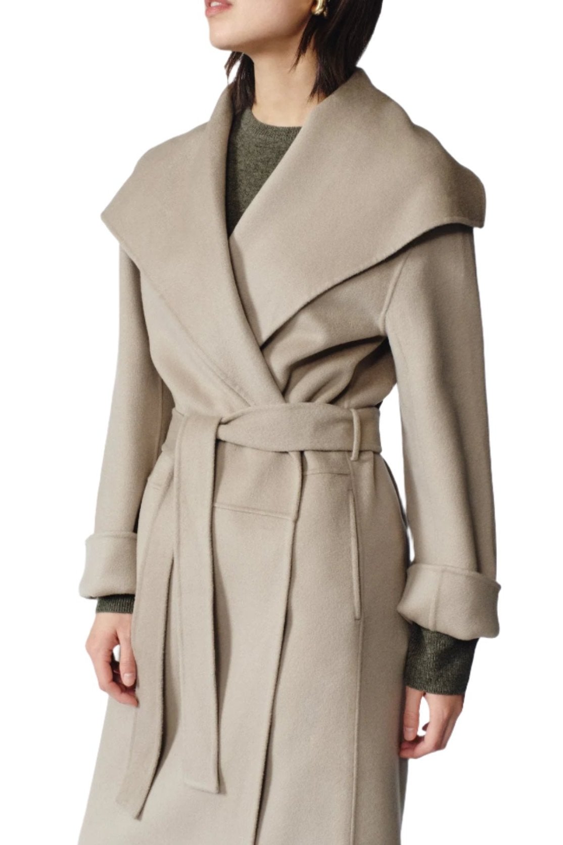 Gabriella Cashmere Coat in Oatmeal