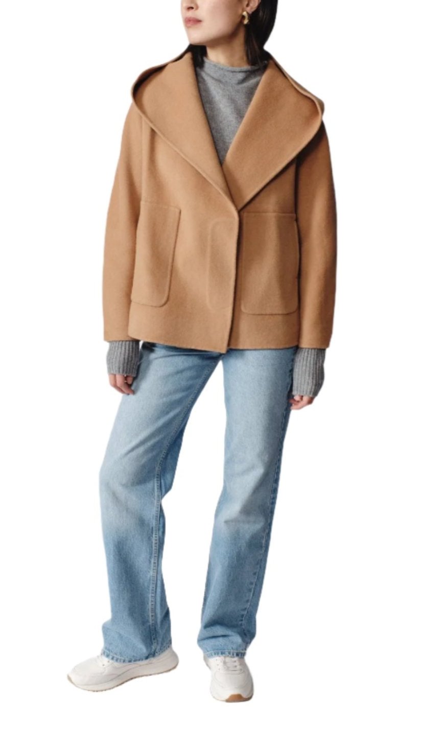 Gia Cashmere Coat in Camel