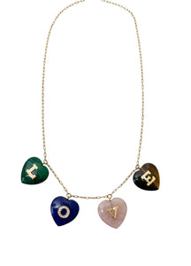 LOVE Multi Gem Heart Necklace