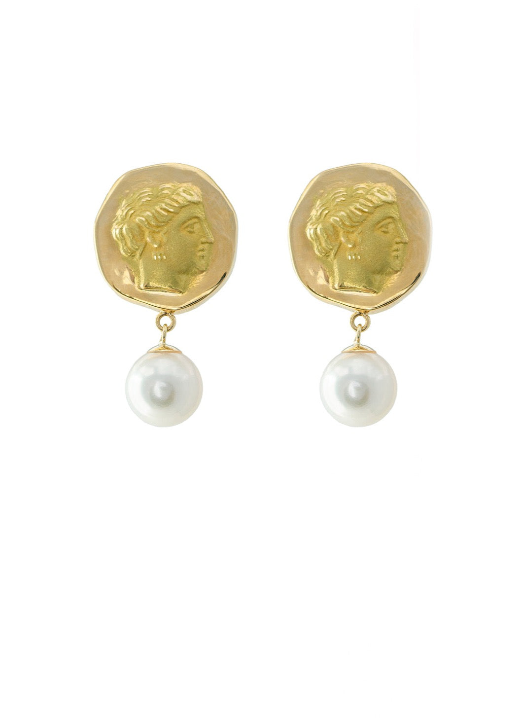 Andromeda Gold Earrings with Pearls