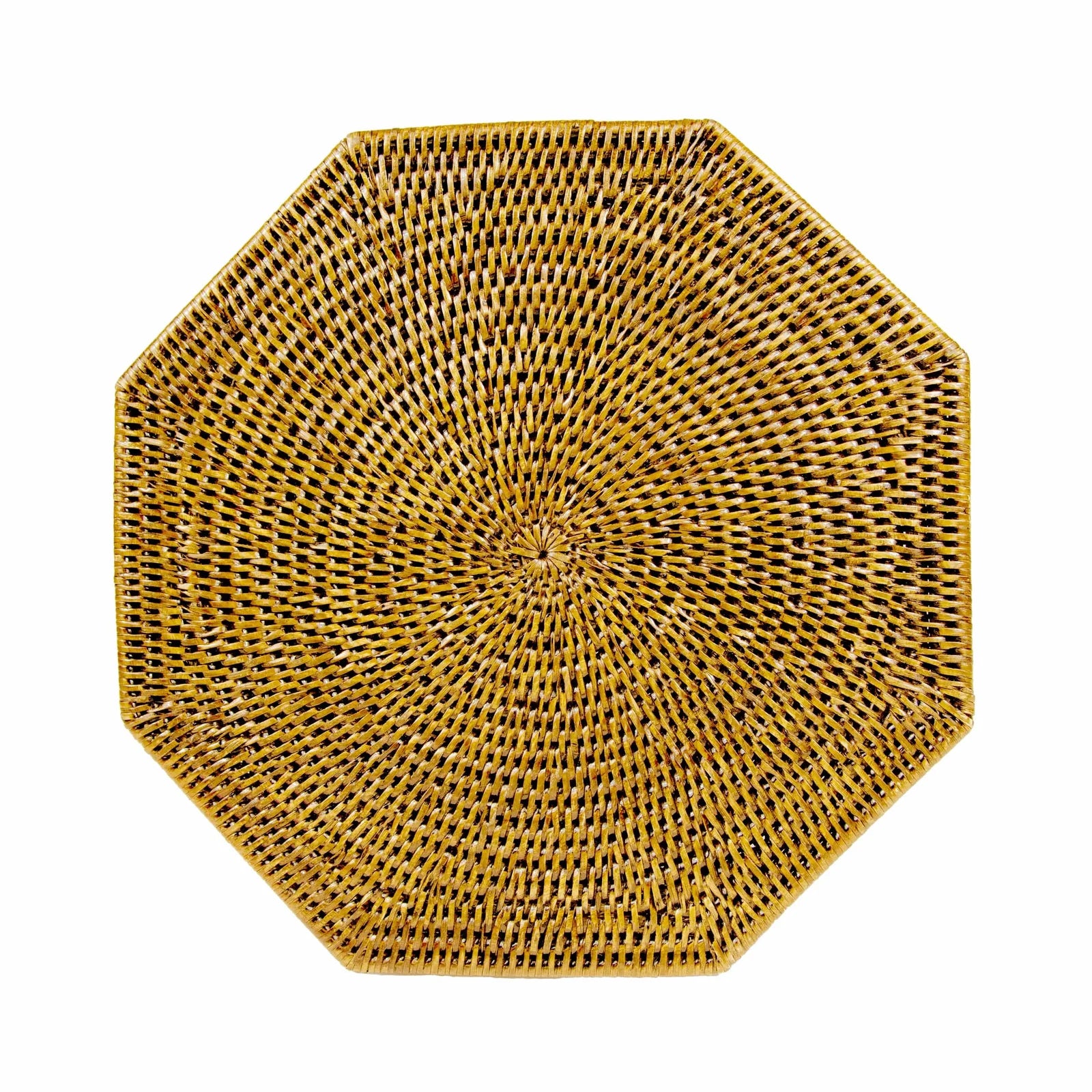 Rattan Octagonal Placemat in Honey