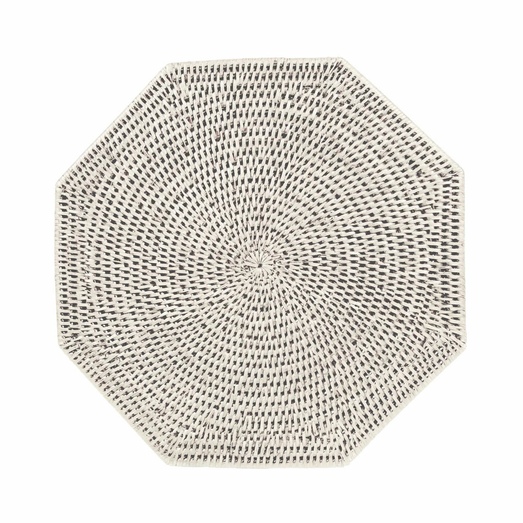 Rattan Octagonal Placemat in Cream