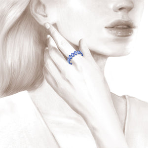 Hydrangea Ring in Blue Sapphire - Jewelry - RUCHI New York