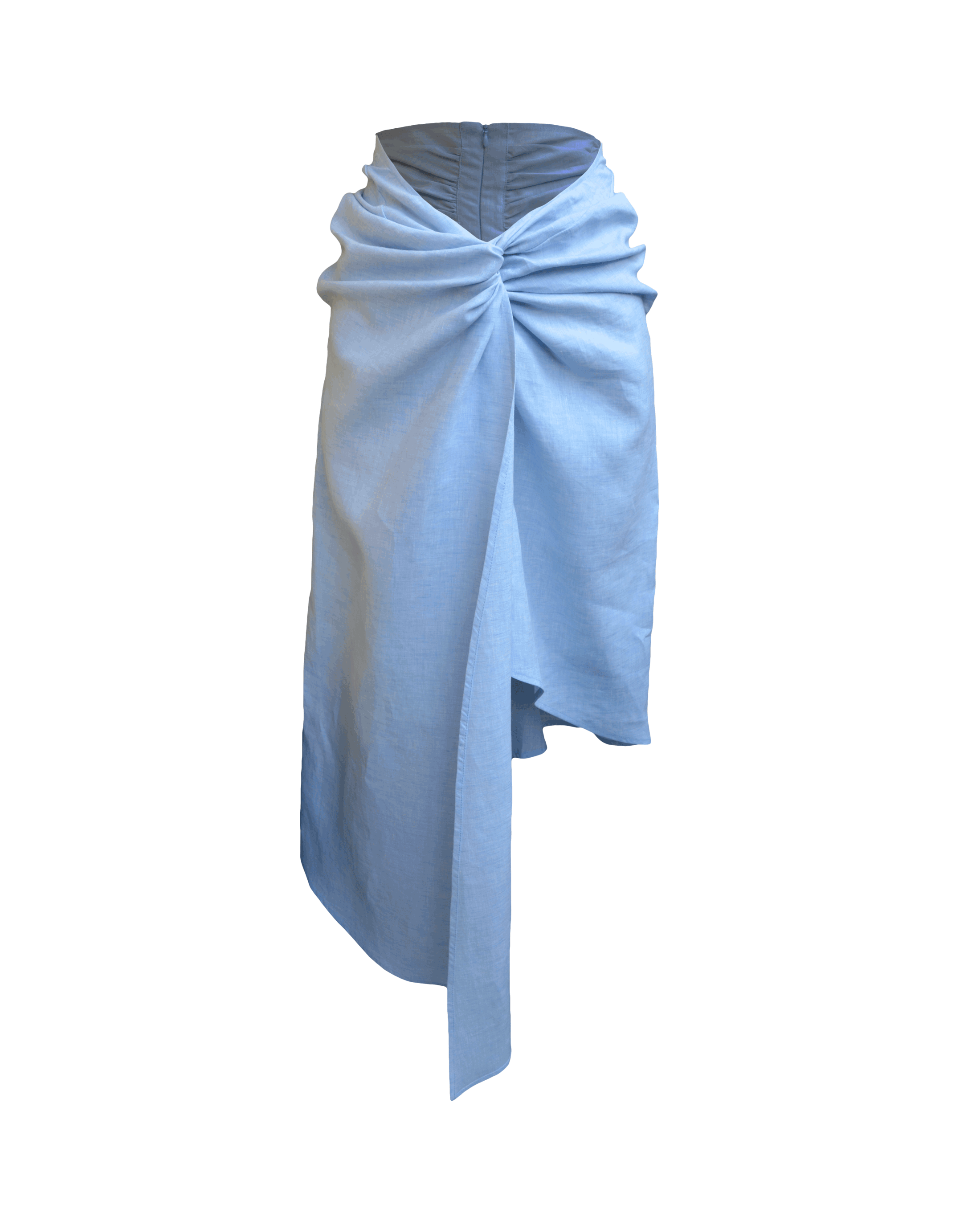 Pastel Knot Skirt in Ice Blue