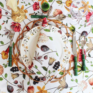 Flat Flower Napkins (4) Burgundy Fall Thanksgiving Dining Table Setting Chefanie 