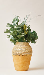 Copabu Wood + Raffia Vase