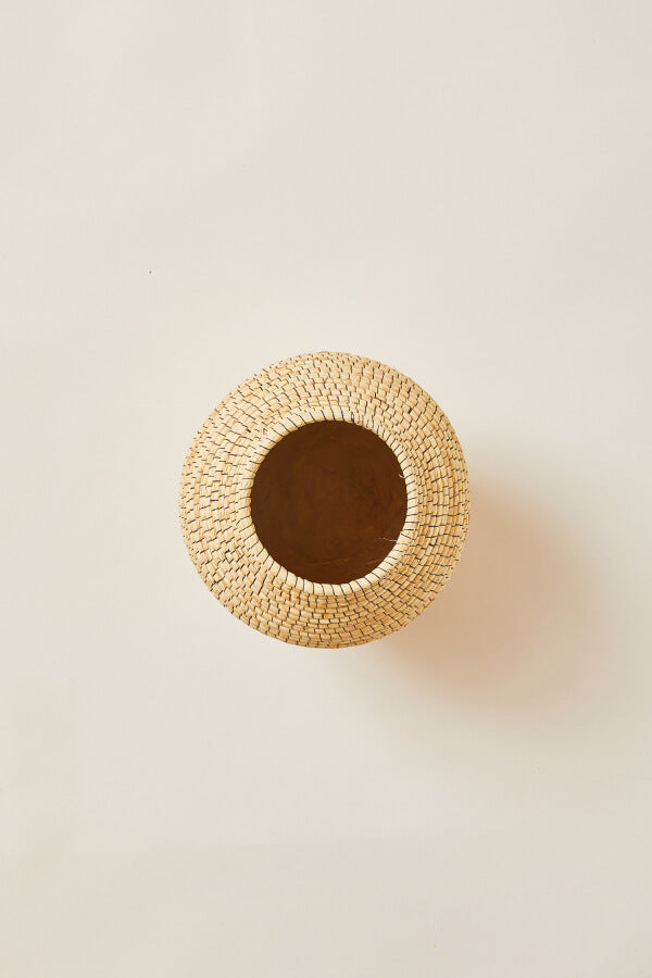 Copabu Wood + Raffia Vase