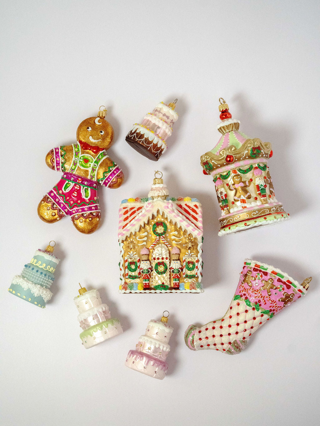 Double Cake Ornament in Blue