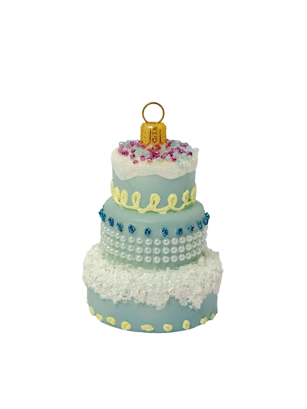 Double Cake Ornament in Blue
