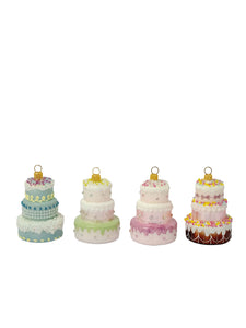 Double Cake Ornament in Blue