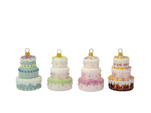 Double Cake Ornament in Blue