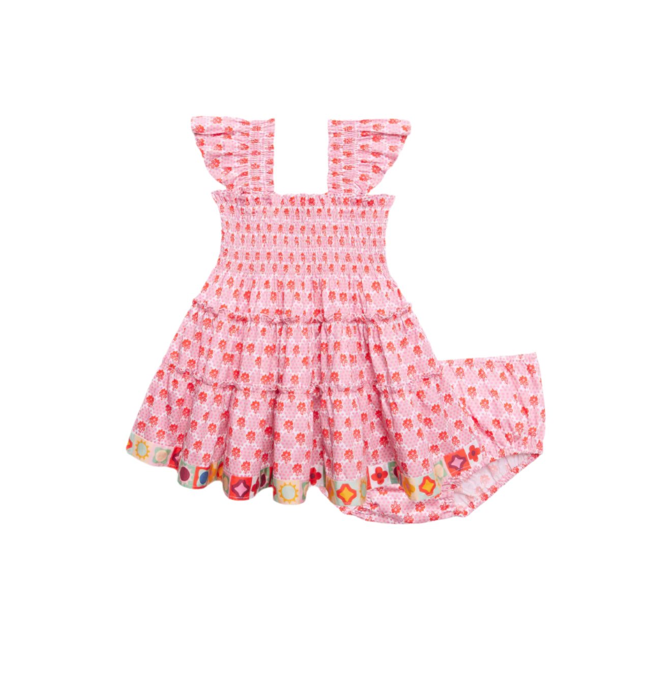 The Baby Ellie Nap Dress in Pink Cala Check