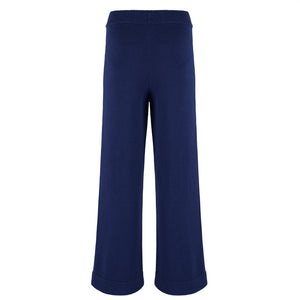 Women’s Navy Wide Leg Knit Pant