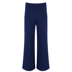 Women’s Navy Wide Leg Knit Pant