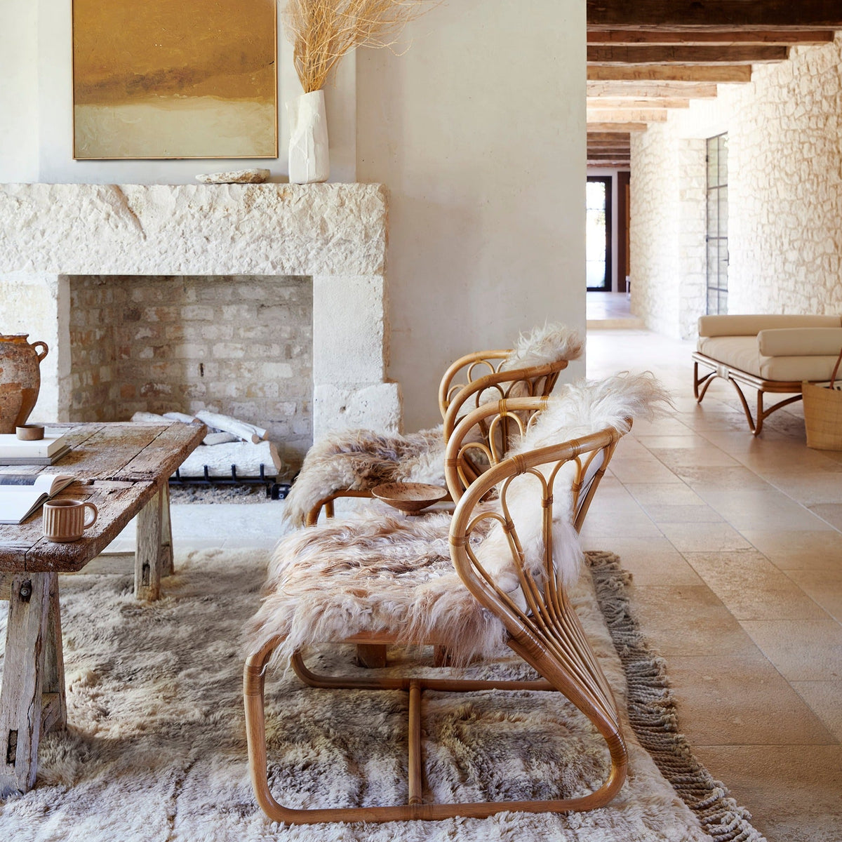 coste rattan lounge chairs in living room
