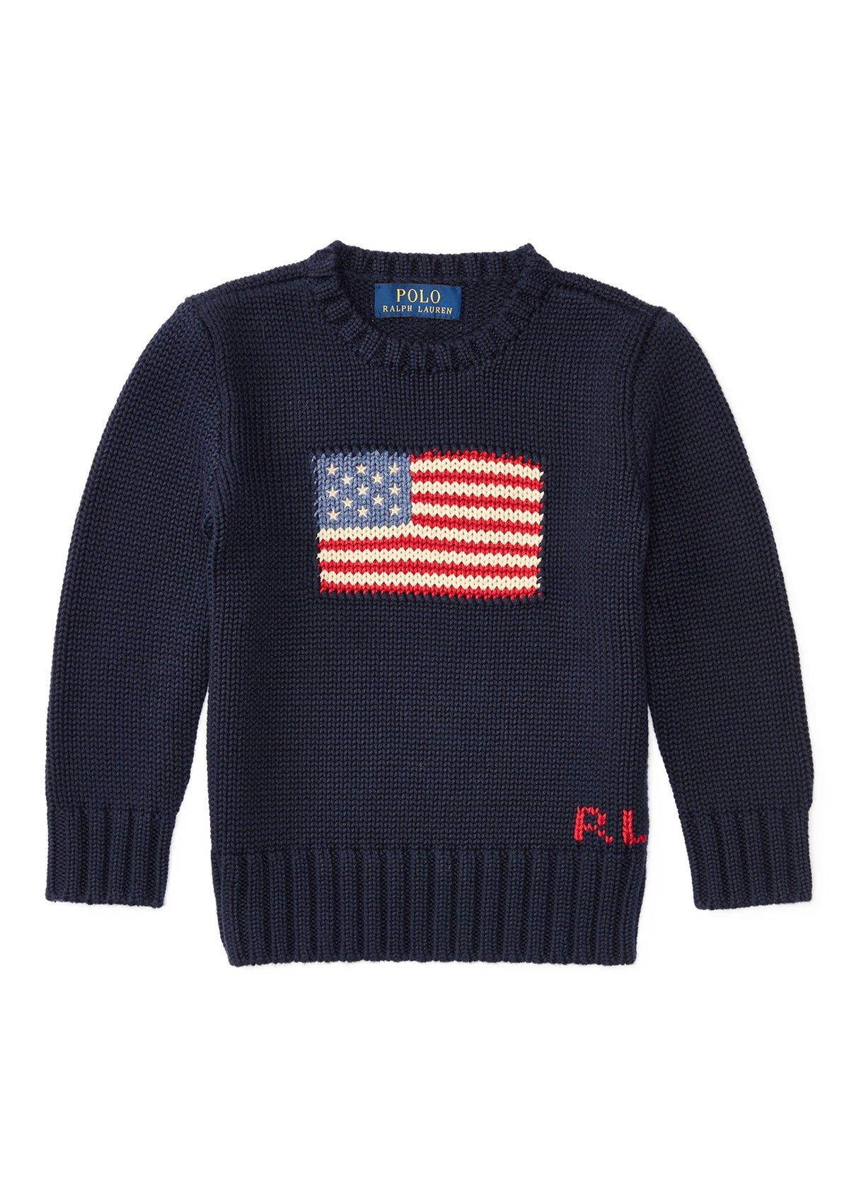 Flag Cotton Crewneck Sweater