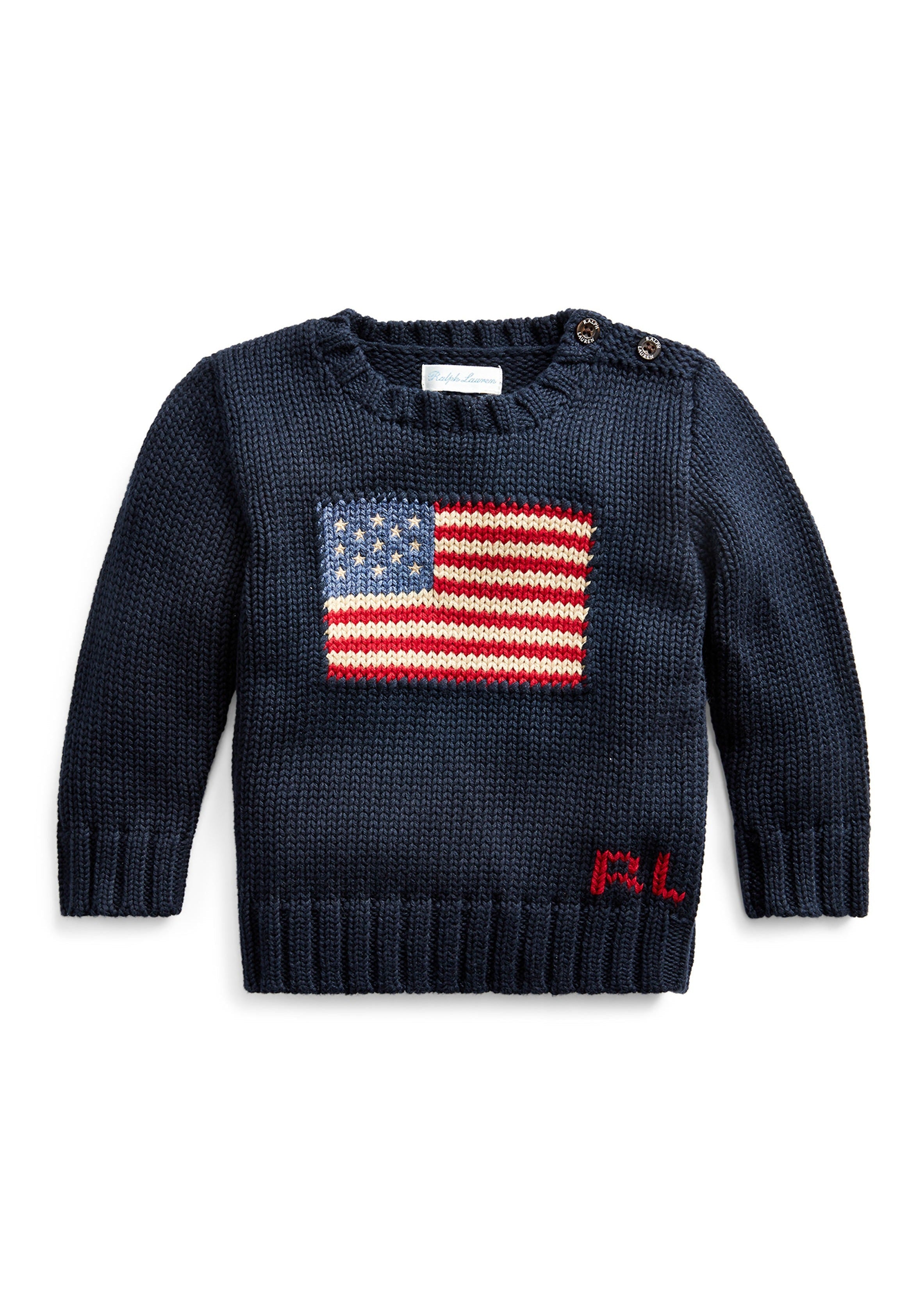 Flag Cotton Crewneck Sweater