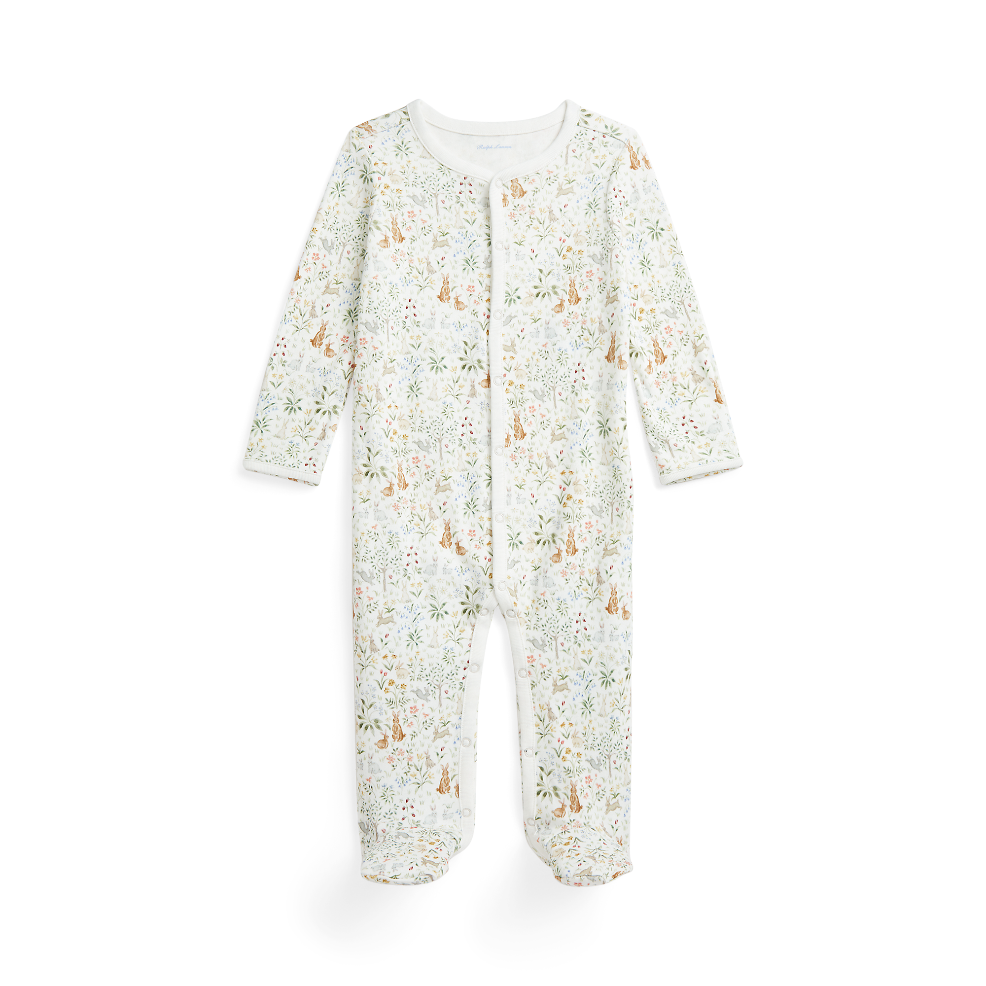 RL Baby x Riley Sheehey Cotton Coverall in Bunny Meadow