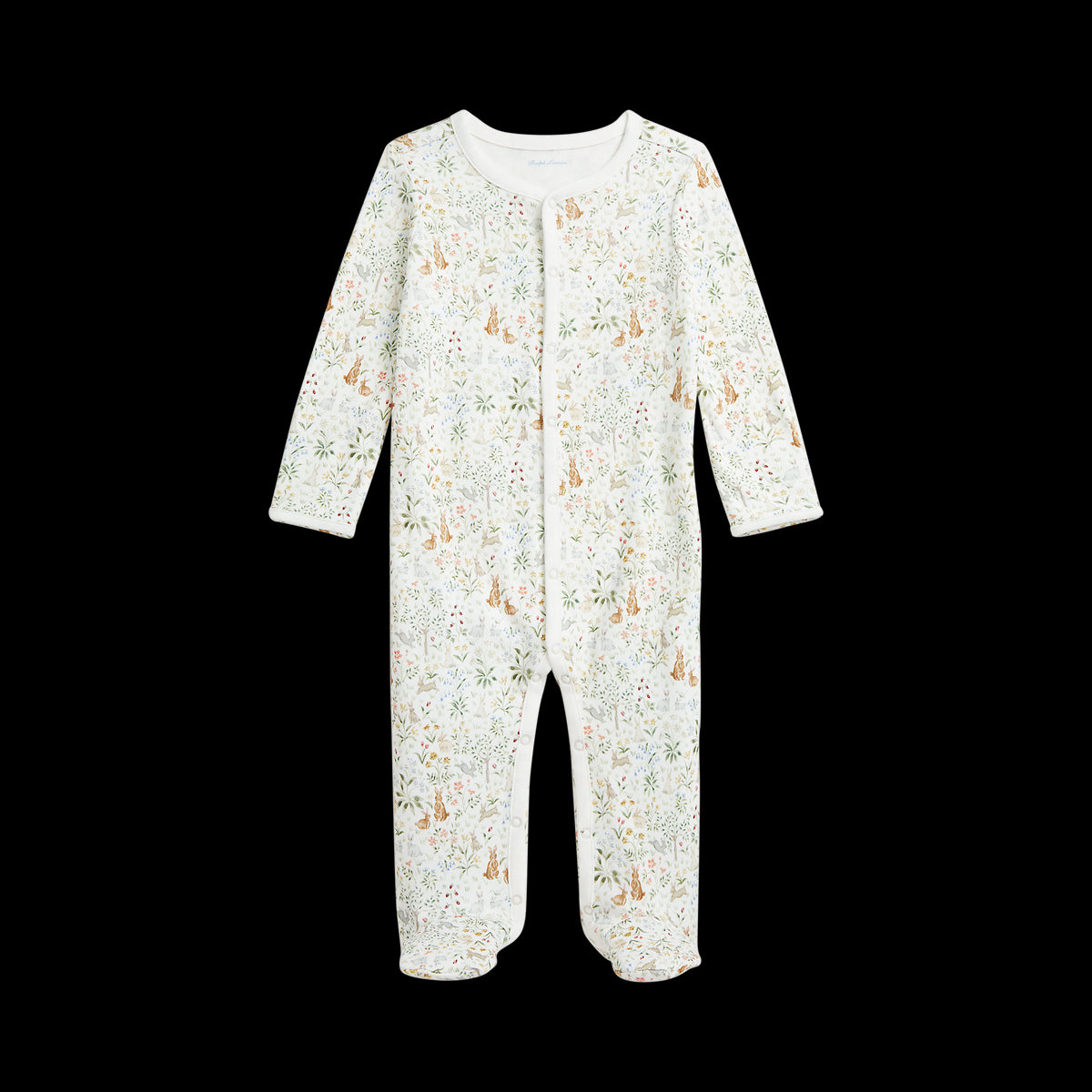 RL Baby x Riley Sheehey Cotton Coverall in Bunny Meadow