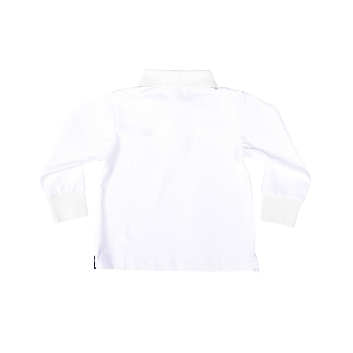 Long Sleeve Carter Polo in Classic White