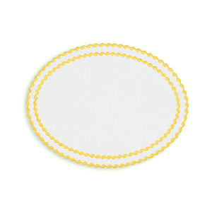 Cora Placemat And Napkin Set In Yellow