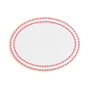 Cora Placemat And Napkin Set In Petal Pink