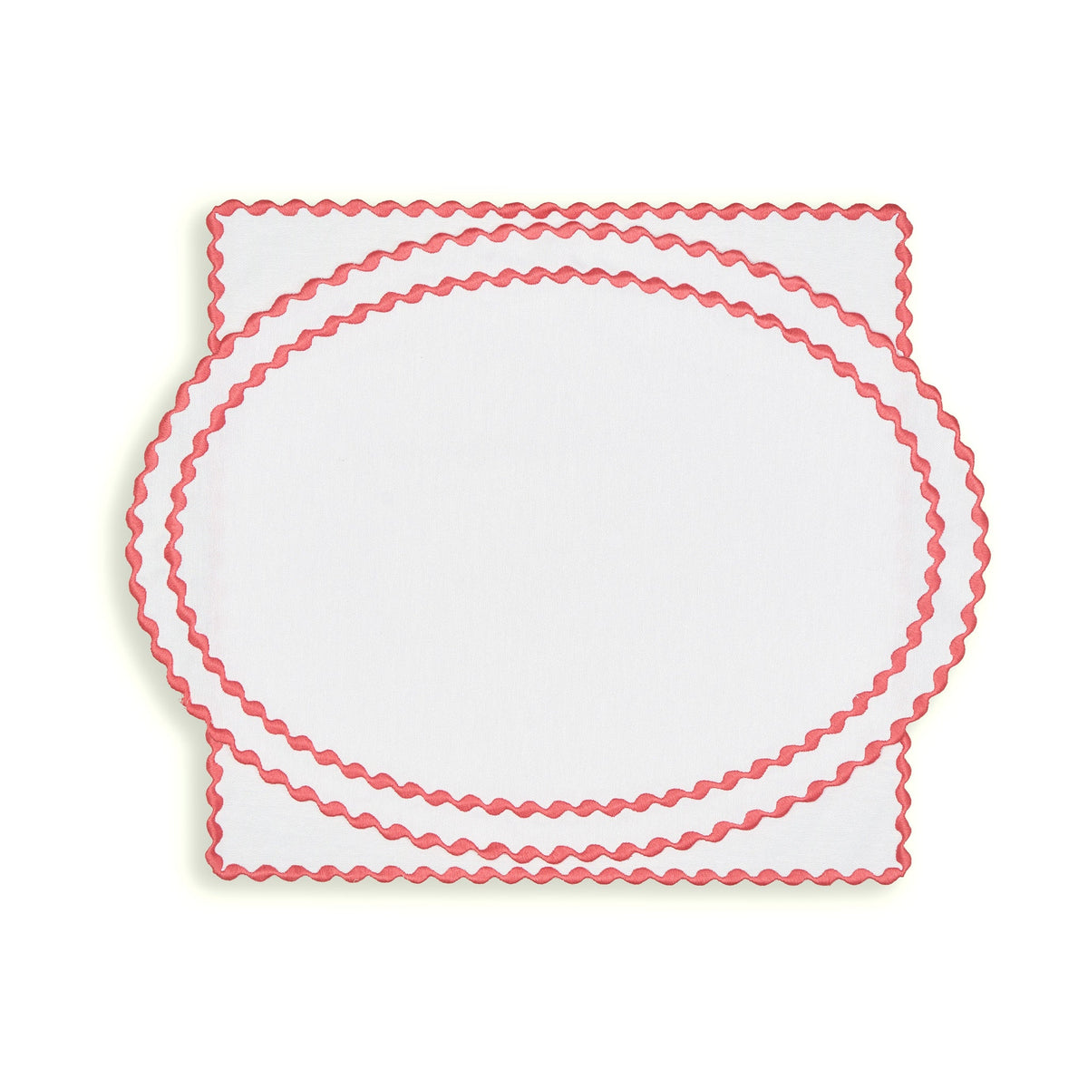 Cora Placemat And Napkin Set In Petal Pink