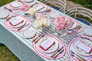 Cora Placemat And Napkin Set In Petal Pink