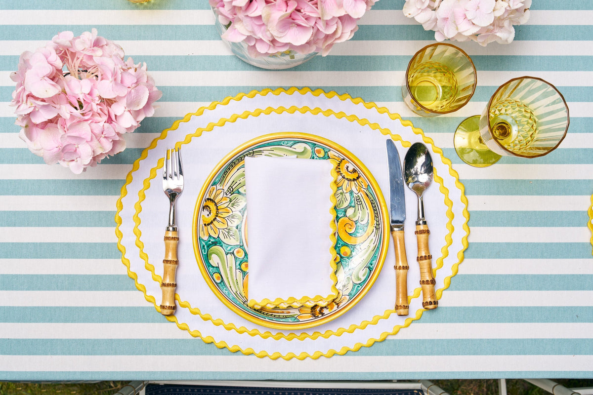 Cora Placemat And Napkin Set In Yellow