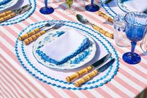 Cora Placemat And Napkin Set In Blue