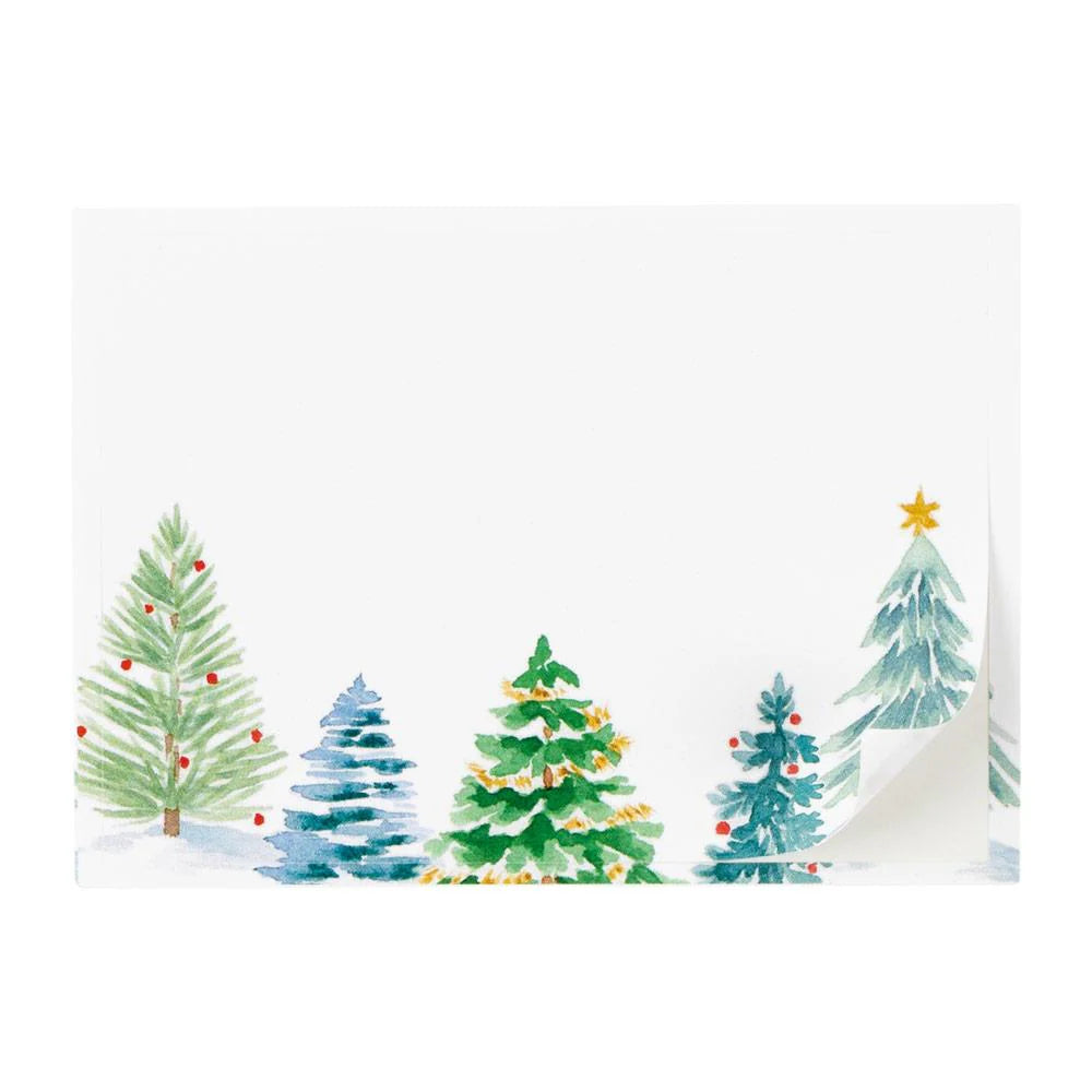 Christmas Trees Self-Adhesive Labels, Set of 12