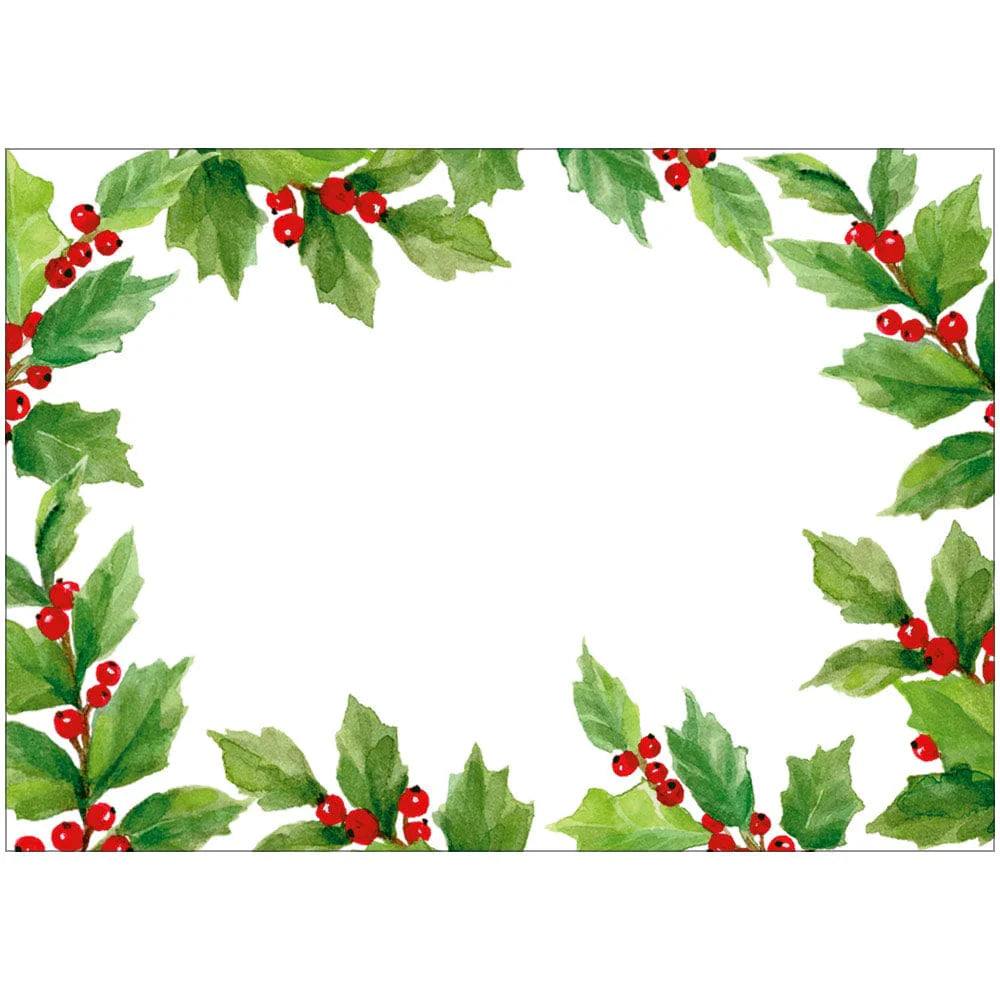 Holly Adhesive Labels, Set of 12