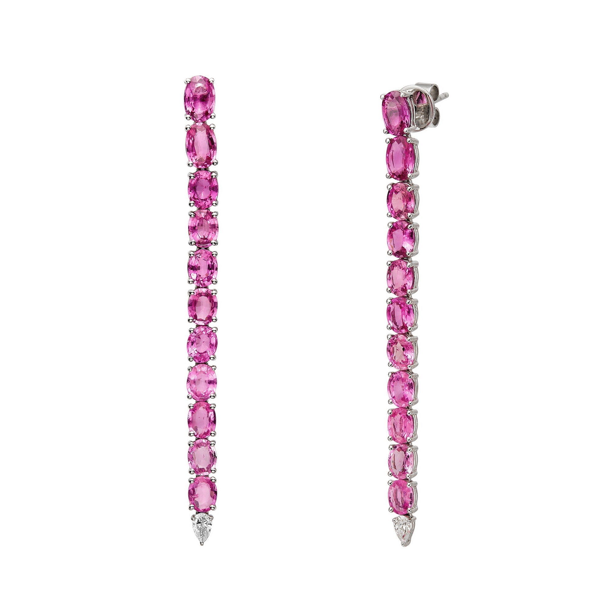 Marian Pink Sapphire Drop Earrings - Jewelry - RUCHI New York