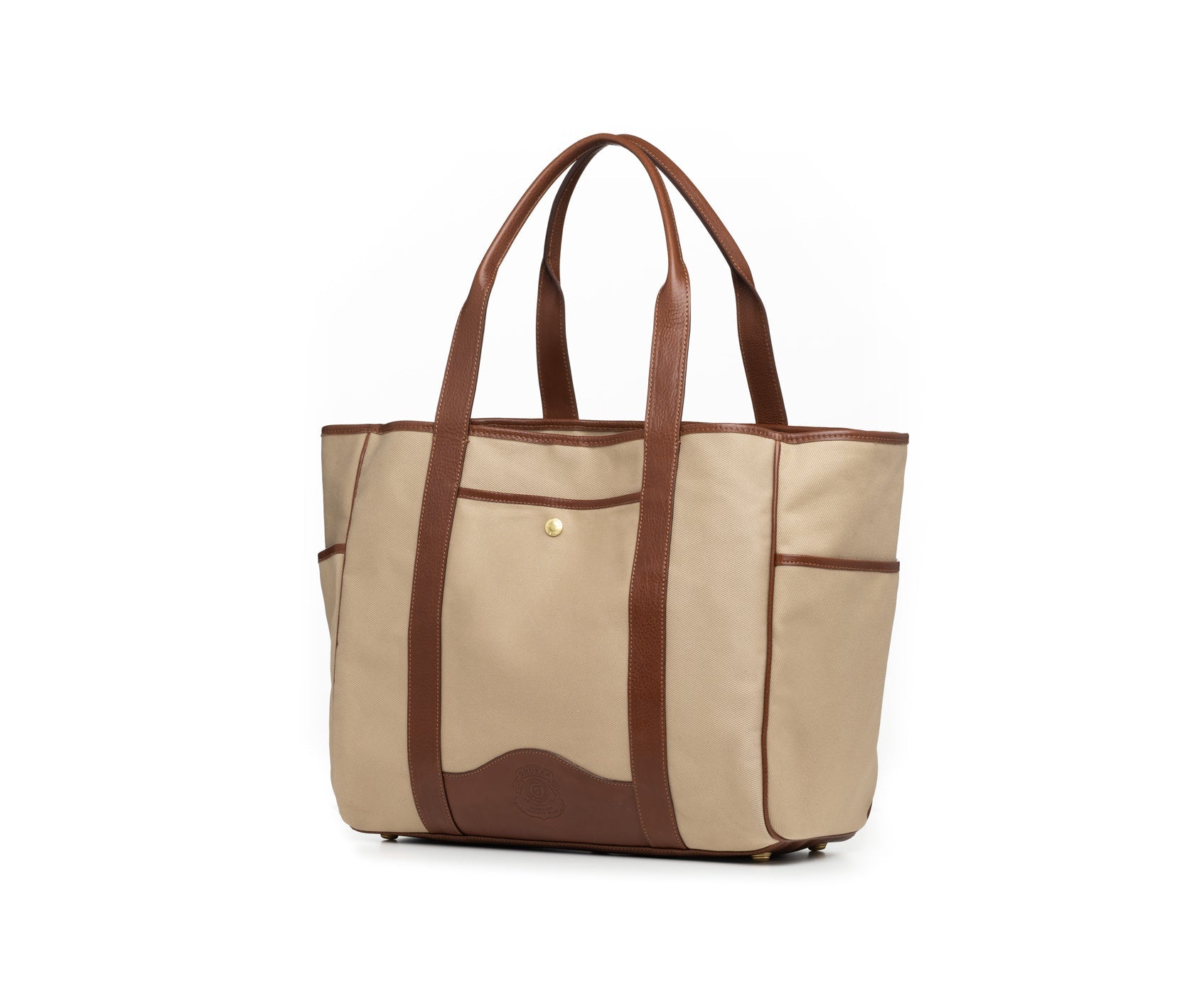 Market Tote No. 294 | Khaki Twill - Vintage Chestnut