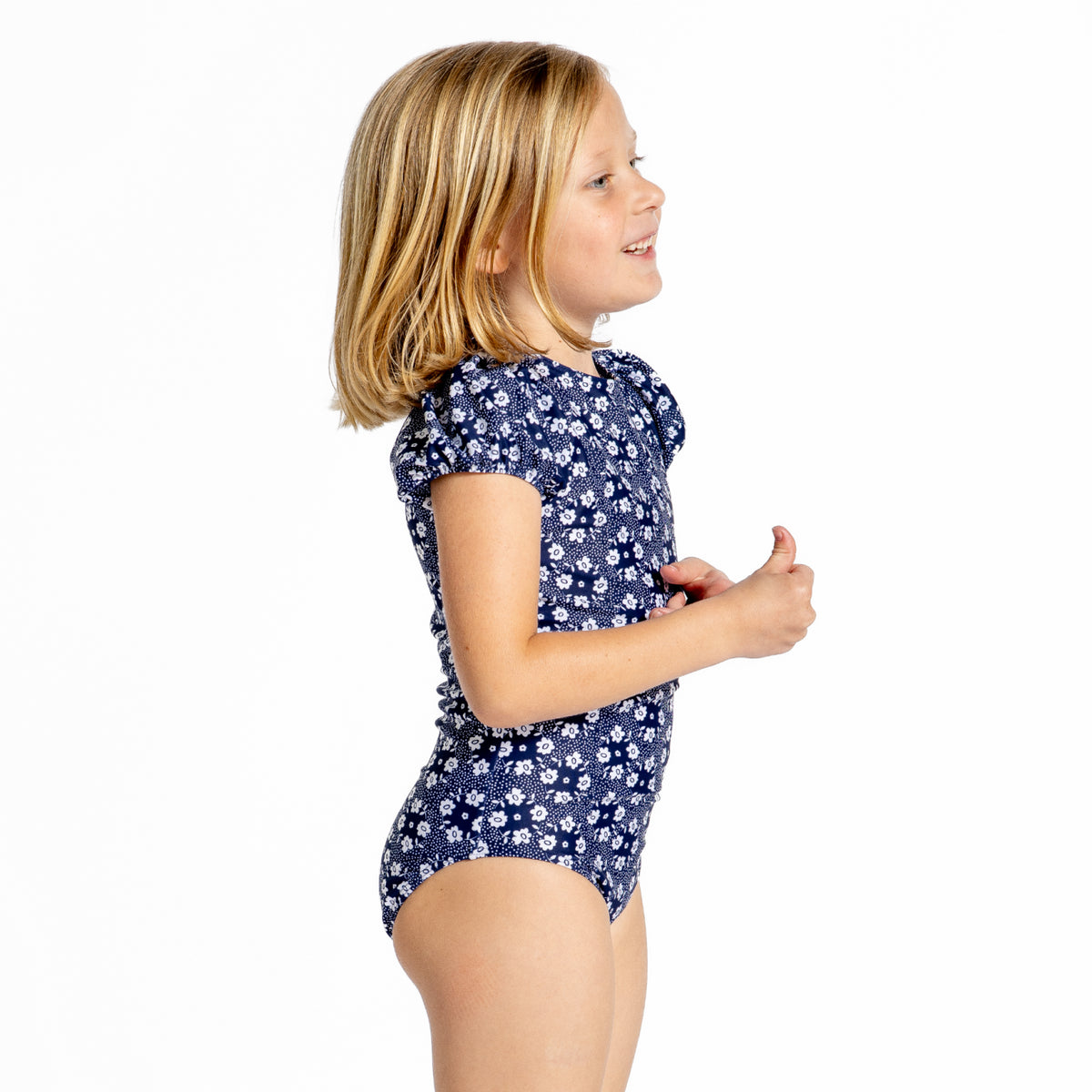 Girls Ditch Plains Daisy Puff Sleeve One Piece