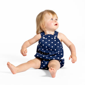 Baby Atlantic Dot Scalloped Bubble Romper