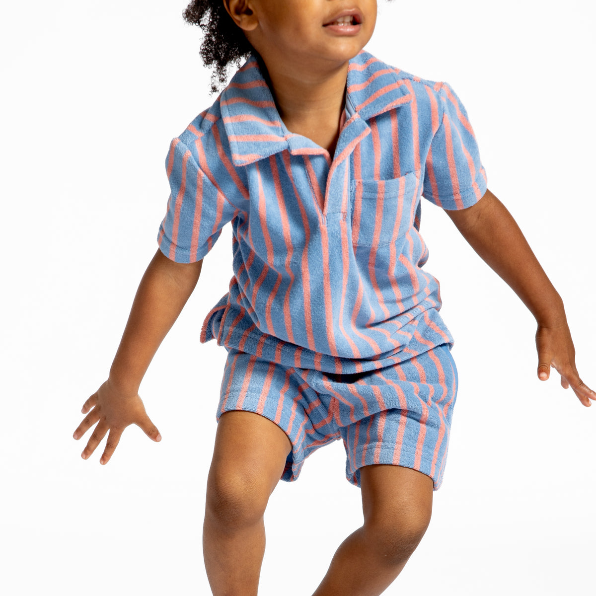 Boys Maritime Stripe French Terry Shorts