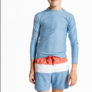 Surfside Blue Seersucker Rashguard