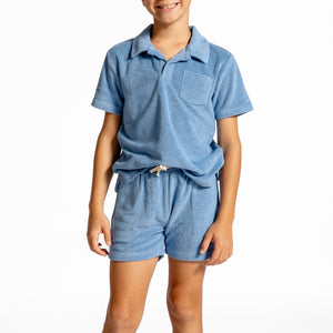 Boys Surfside Blue French Terry Shorts